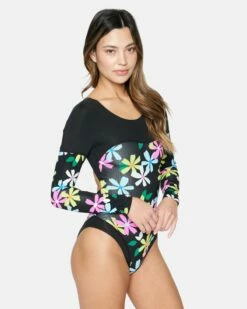 Daisy Pop Long Sleeve Surfsuit 9 Daisy Pop Long Sleeve Surfsuit -HURLEY Sales ho1105 pink punch 3