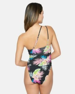 Hana Asymmetrical Cheeky One Piece 9 Hana Asymmetrical Cheeky One Piece -HURLEY Sales ho1116 black 3