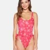 Star Struck Cheeky One Piece -HURLEY Sales ho1120 red pepper 2