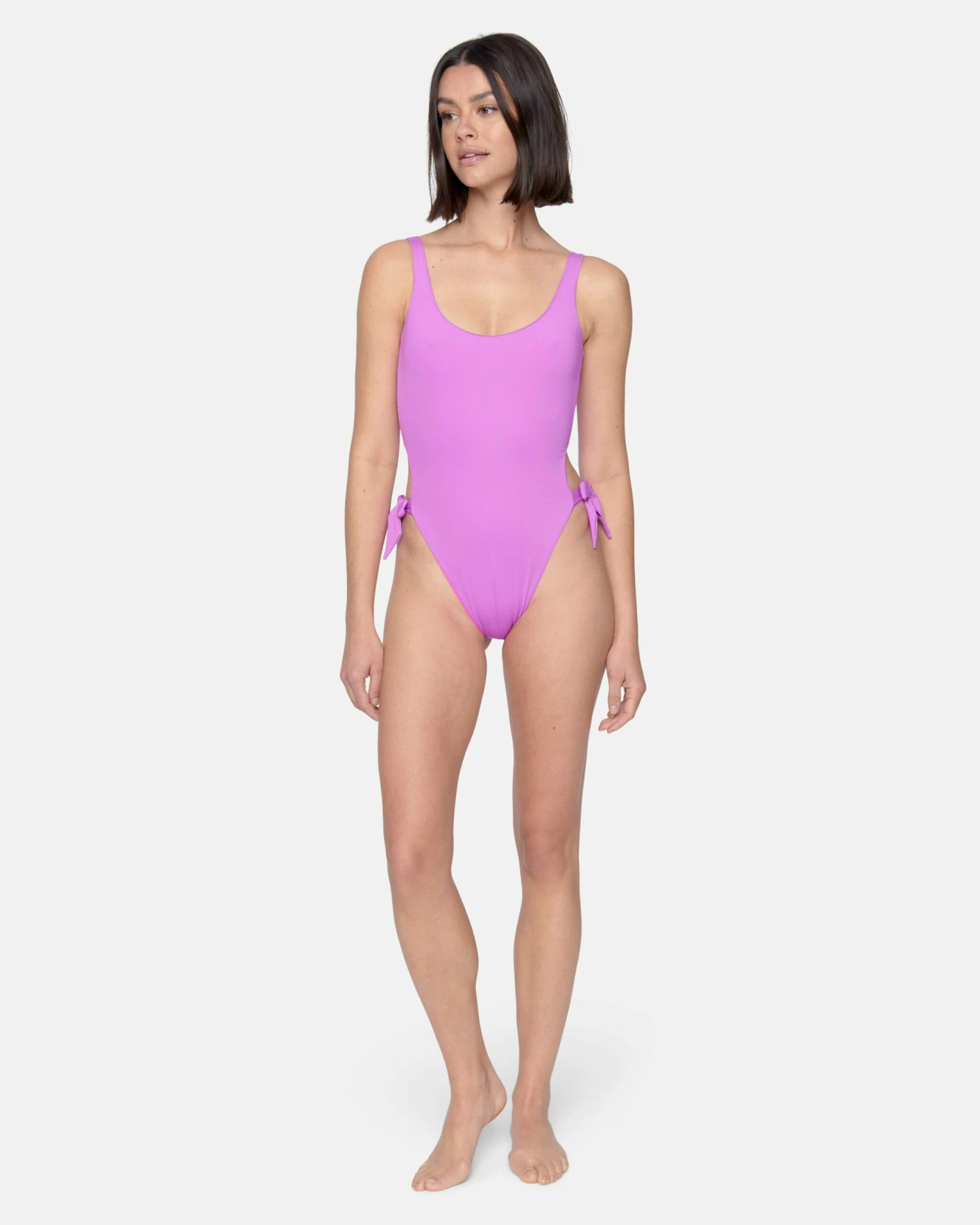 Solid Reversible Tie Side Cheeky One Piece 6 Solid Reversible Tie Side Cheeky One Piece - Image 4