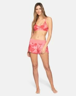 Carissa Moore Collection Hawaiian Shadow 2.5" Soft Waistband Boardshorts -HURLEY Sales hs1027 coral kiss multi 4