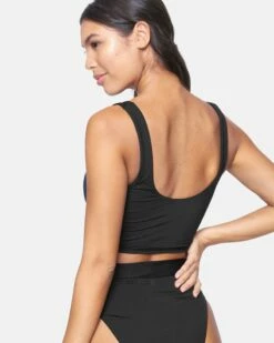 Pleated Midkini -HURLEY Sales ht1013 black 3