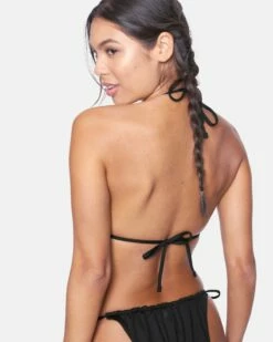 Solid Itsy Bitsy Bikini Top -HURLEY Sales ht1016 black 3