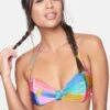 Rio Geo Pleated Knot Bandeau -HURLEY Sales ht1023 peri 1