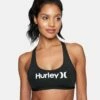 One And Only Solid Scoop Bikini Top -HURLEY Sales ht1029 black 1
