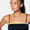 Colorblock Tube Bikini Top -HURLEY Sales ht1083 black colorblock 1