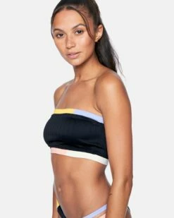 Colorblock Tube Bikini Top -HURLEY Sales ht1083 black colorblock 3