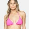 Solid Reversible Tri Bikini Top -HURLEY Sales ht1111 fuchsia midnight plum 1 v2