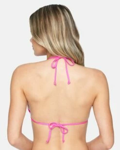 Solid Reversible Tri Bikini Top 9 Solid Reversible Tri Bikini Top -HURLEY Sales ht1111 fuchsia midnight plum 3 v2