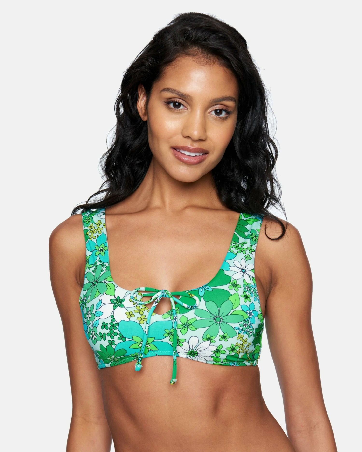 Wild Bloom Tie Front Bikini Top 2 Wild Bloom Tie Front Bikini Top