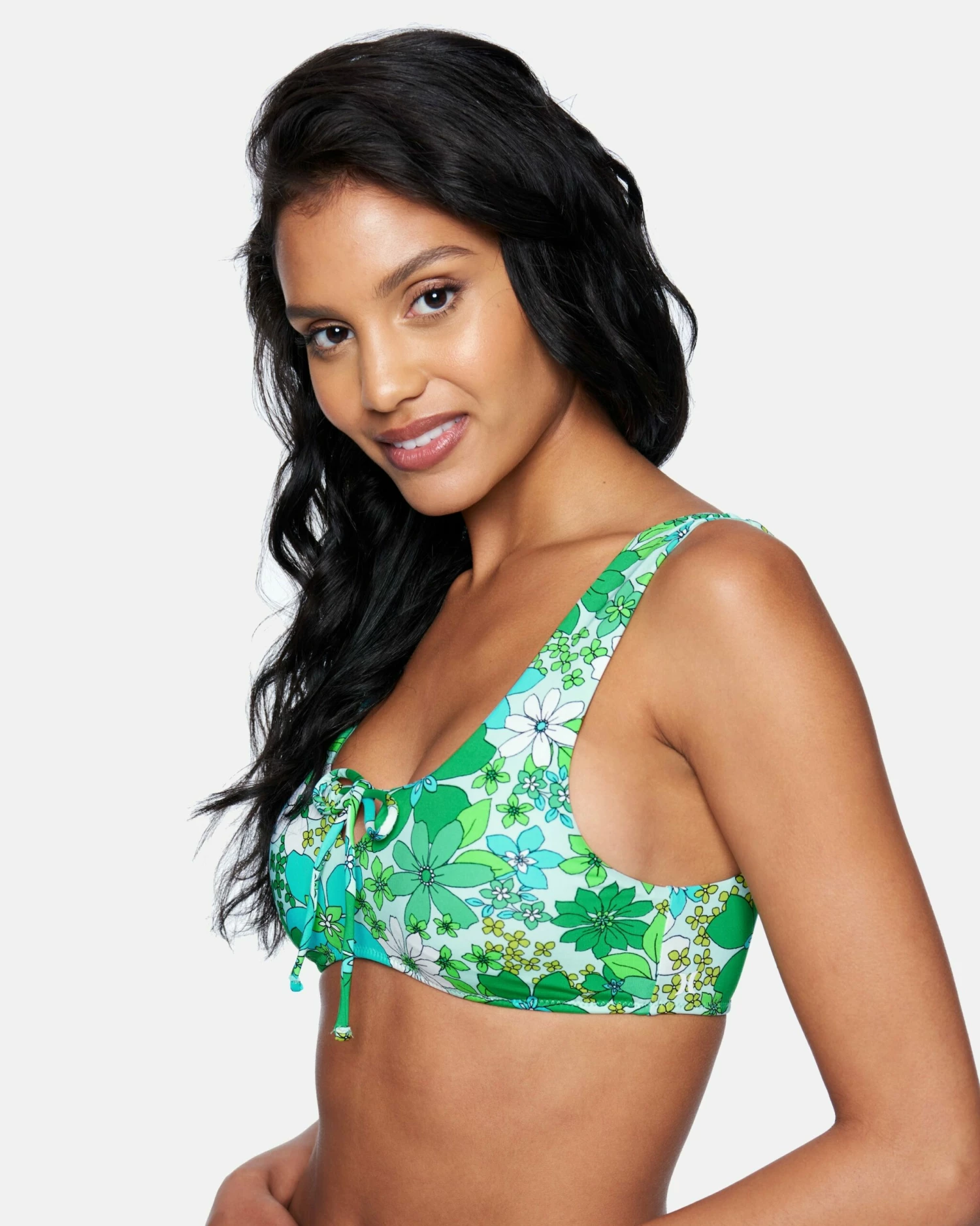 Wild Bloom Tie Front Bikini Top 3 Wild Bloom Tie Front Bikini Top - Image 2