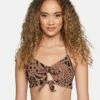Animix Reversible Tie Front Halter Bikini Top -HURLEY Sales ht1138 animix latte 1