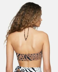 Animix Reversible Tie Front Halter Bikini Top 9 Animix Reversible Tie Front Halter Bikini Top -HURLEY Sales ht1138 animix latte 3