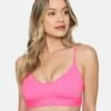Texture Beach Bralette Bikini Top -HURLEY Sales ht1155 pink guava 1
