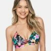 Floral Pop Adjustable Bikini Top -HURLEY Sales ht1160 floral pop black multi 1