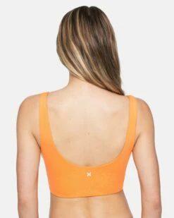 Hurley X Moore Aloha Max Beach Break Long Line Bikini Top -HURLEY Sales ht1166 beach break coral spice 3