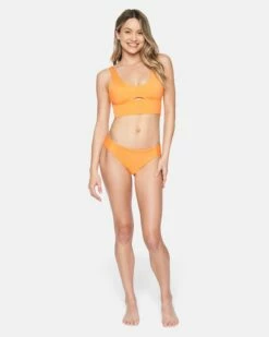 Hurley X Moore Aloha Max Beach Break Long Line Bikini Top -HURLEY Sales ht1166 beach break coral spice 4
