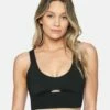 Hurley X Moore Aloha Max Solid Long Line Bikini Top 2 Hurley X Moore Aloha Max Solid Long Line Bikini Top -HURLEY Sales ht1168 black 1