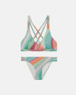 Hurley X Moore Aloha Max Retro Wave Scoop Bikini Top -HURLEY Sales ht1171 retro wave multi 5
