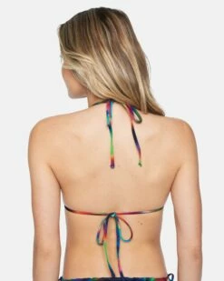 Nebula Rouched Tri Bikini Top -HURLEY Sales ht1172 nebula red multi 3