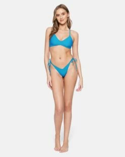 Solid Adjustable Bikini Top -HURLEY Sales ht1193 blue beat 4