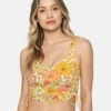 Hurley X Moore Aloha Max Bloomin Groove Crop Tank -HURLEY Sales ht1195 sweet tangerine multi 1