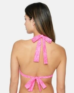 Jungle Walk Knotted Soft Tie Tri -HURLEY Sales ht1232 pink punch 3