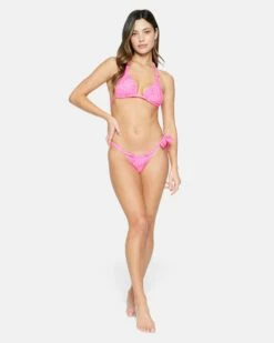 Jungle Walk Knotted Soft Tie Tri -HURLEY Sales ht1232 pink punch 4