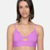 Solid Reversible Bralette 2 Solid Reversible Bralette -HURLEY Sales ht1235 violet electric pink 1