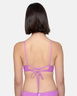 Solid Reversible Bralette -HURLEY Sales ht1235 violet electric pink 3