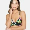 Daisy Pop Adjustable Bikini Top -HURLEY Sales ht1241 pink punch 1