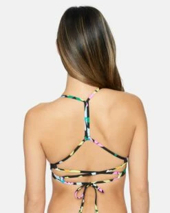 Daisy Pop Adjustable Bikini Top -HURLEY Sales ht1241 pink punch 3