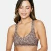 Max Leopard Cross Back Top -HURLEY Sales ht1256 brown sugar 1