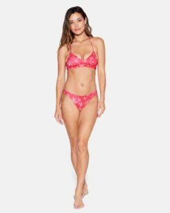 Star Struck Adjustable Bikini Top -HURLEY Sales ht1289 red pepper 4