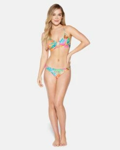 Bahia Adjustable Bikini Top -HURLEY Sales ht1294 electric pink 4