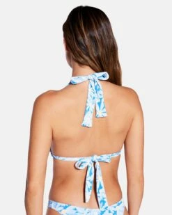 Daisy Me Rib Soft Tie Tri Top -HURLEY Sales ht1297 bluebell 3