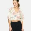 SUMMER PALM FLOUNCE TOP -HURLEY Sales hu003w3 cream multi 1