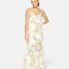 SUMMER PALM RUFFLE MAXI DRESS -HURLEY Sales hu004d3 cream multi 1