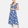 POPPY MIDI DRESS -HURLEY Sales hu008d3 dark blue 1