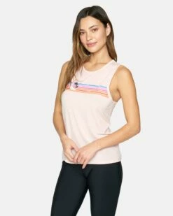 SUNSET MUSCLE TEE -HURLEY Sales hu012k3 blush 3