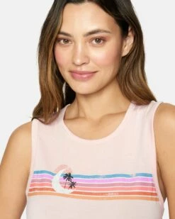 SUNSET MUSCLE TEE -HURLEY Sales hu012k3 blush 4