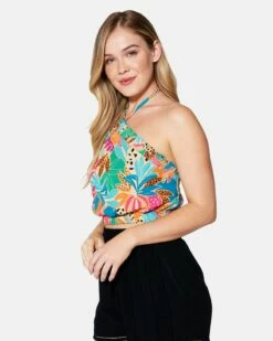 BAHIA HALTER TOP -HURLEY Sales hu018w3 vibrant mint 3