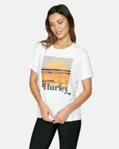 SUNRISE GIRLFRIEND TEE -HURLEY Sales hu020k3 white 3