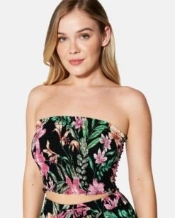 BOTANIC TUBE TOP -HURLEY Sales hu031w3 black 4