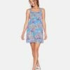 Flora Mini Dress -HURLEY Sales hu038d3 blue floral 1