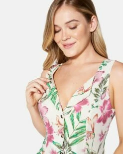 BOTANIC TUBE DRESS 10 BOTANIC TUBE DRESS -HURLEY Sales hu039d3 cream 4