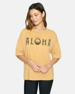 ALOHA BOYFRIEND TEE -HURLEY Sales hu039k3 sandstone 3