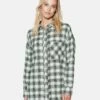 Odessa Plaid Boyfriend Shirt 1 Odessa Plaid Boyfriend Shirt -HURLEY Sales hu043w3 cypress green 1