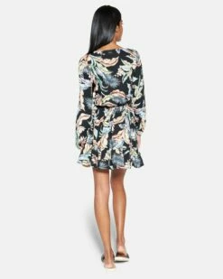 Wispy Leaves Scoop Mini Dress -HURLEY Sales hu053d3 black 2