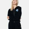 Protect The Sea Crop Zip Up Hoodie -HURLEY Sales hu056f3 black 1